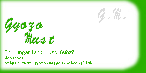 gyozo must business card